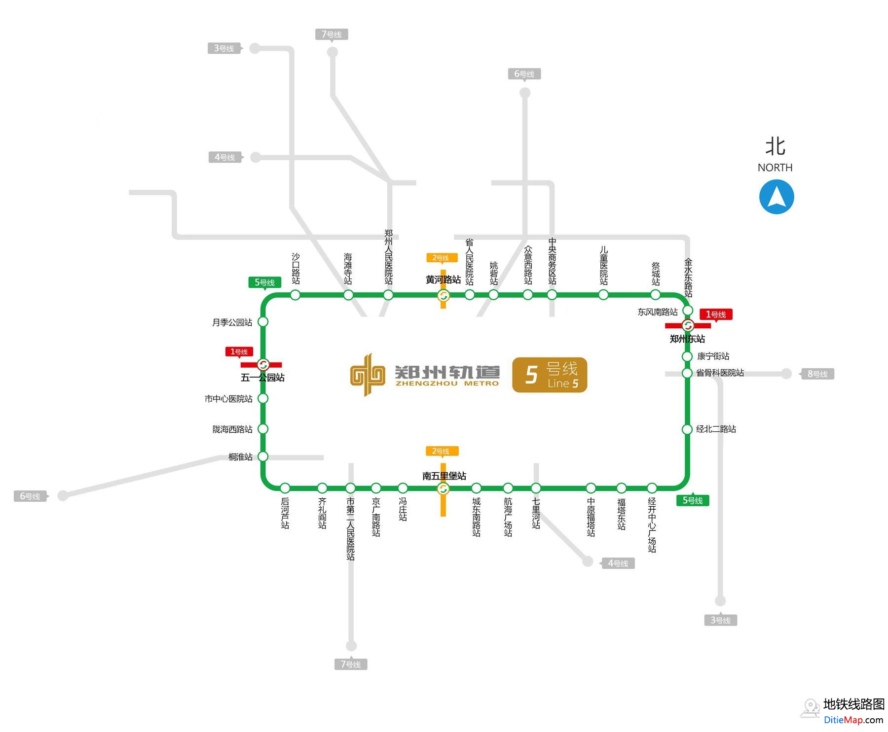 郑州地铁5号线最新线路图全景解析